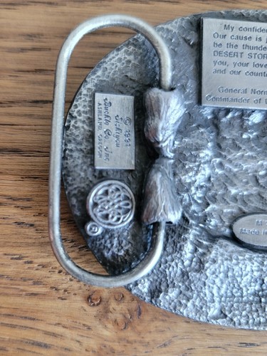 1991 Siskiyou Operation Desert Storm Vintage Belt Buckle  - 第 5/7 張圖片