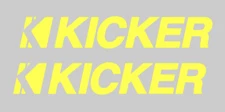 2X 8" Kicker Audio Speaker Amps  Bumper Car Window Diecut Vinyl Decal sticker