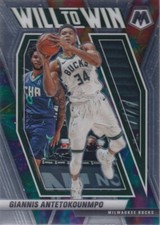 Giannis Antetokounmpo 2020-21 Panini Mosaic Will to Win #15 Milwaukee Bucks