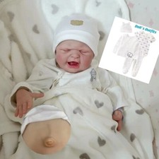 Muñeca Reborn Bebé 50cm Recién Nacido Cuerpo Completo Silicona Vinilo Realista Suave Pintado
