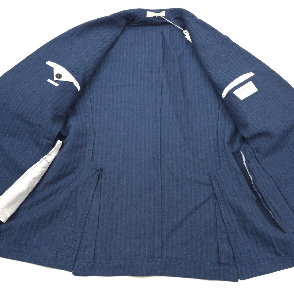 $1970 Traje Massimo Alba Sloop Azul Tonal Rayas Para Hombre Talla US 38R (Italia 48R) Foto 4 de 4