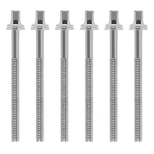 EASTROCK Drum Tension Rods Drum Screw 6 Pack M6X80mm Percussion Replacement A...