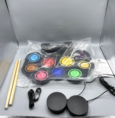 Electronic Drum Set for Kids Adults Portable Roll-up