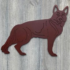 German Shepherd Dog Metal Sign Cutout