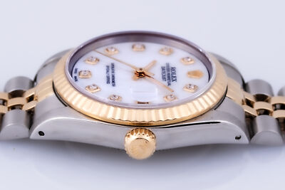 Rolex Mid-Size Datejust 68273 Steel and 18K Yellow Gold MOP