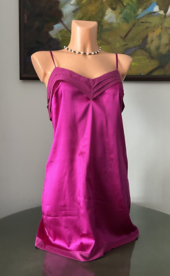 NWT La Perla Magenta Silk Babydoll Nightgown, sz 1 / XS *$322*
