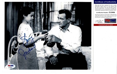 SHERRY JACKSON  SIGNED 8X10 PHOTO ''JOHN WAYNE TROUBLE ALONG THE WAY'' PSA DNA COA