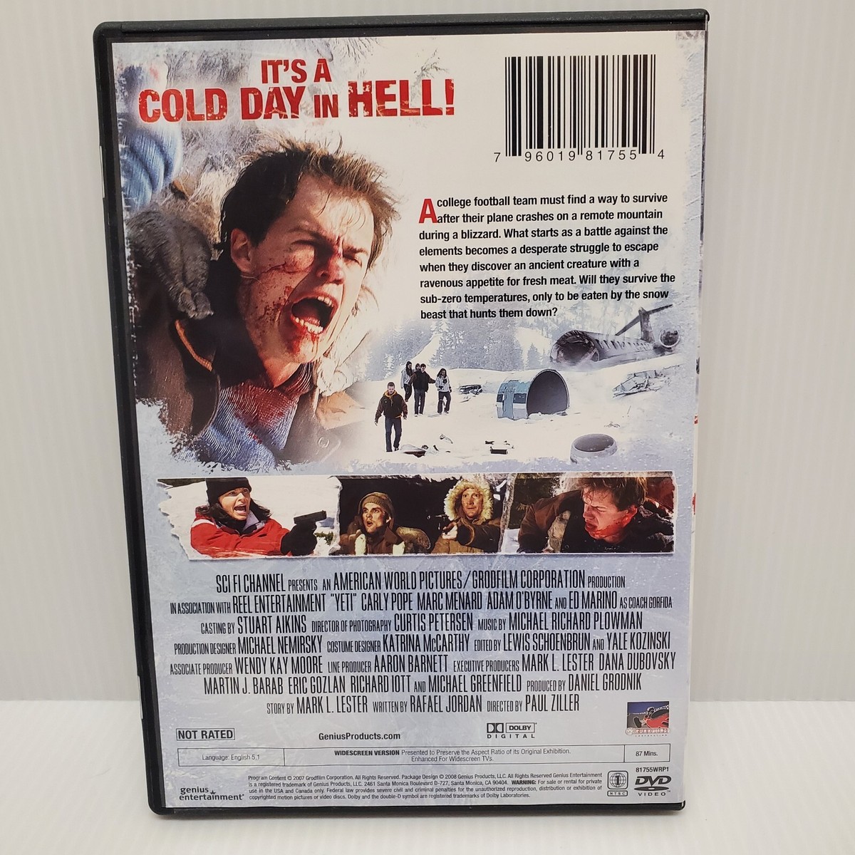 Yeti DVD, 2008 - Horror Maneater Series, Carly Pope, Marc Menard