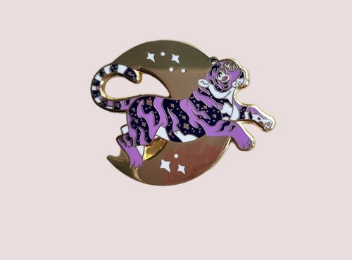 Celestial Moon Enamel Pin Magical Enamel Pin Tiger Enamel Pin Moon Phase Pin - Picture 3 of 3
