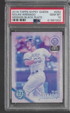 2018 Topps Gypsy Queen Nolan Arenado Missing Black Plate PSA 10