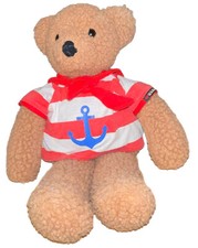 HTF Vintage Gund Sailor Gear Bear Rattle Stuffed Plush Animal 1986 Anchor Rare