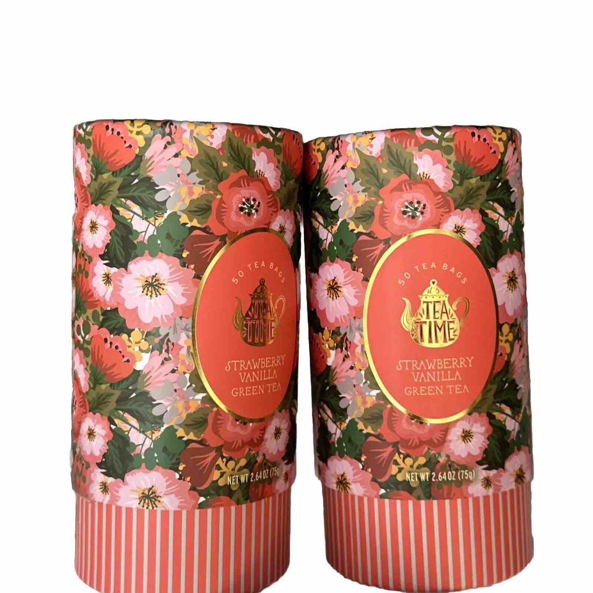 TEA TIME 🫖 CAFFEINATED 🫖 STRAWBERRY VANILLA GREEN TEA - 2 tubes