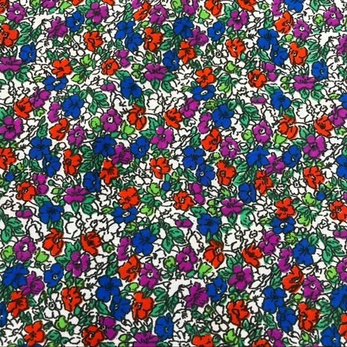 Vintage Japanese Floral Small Print Scribble Flowers Blouse Top Collared - Picture 5 of 7