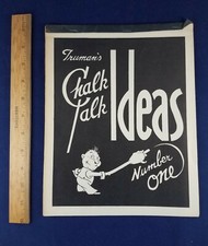 "Chalk Talk Ideas - Number One" Truman Cartoon Service 1949 instruction book