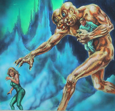 Originalzeichnung VAMPIR Horror Roman 189 Titelbild Lutohin Der Moorteufel Cover