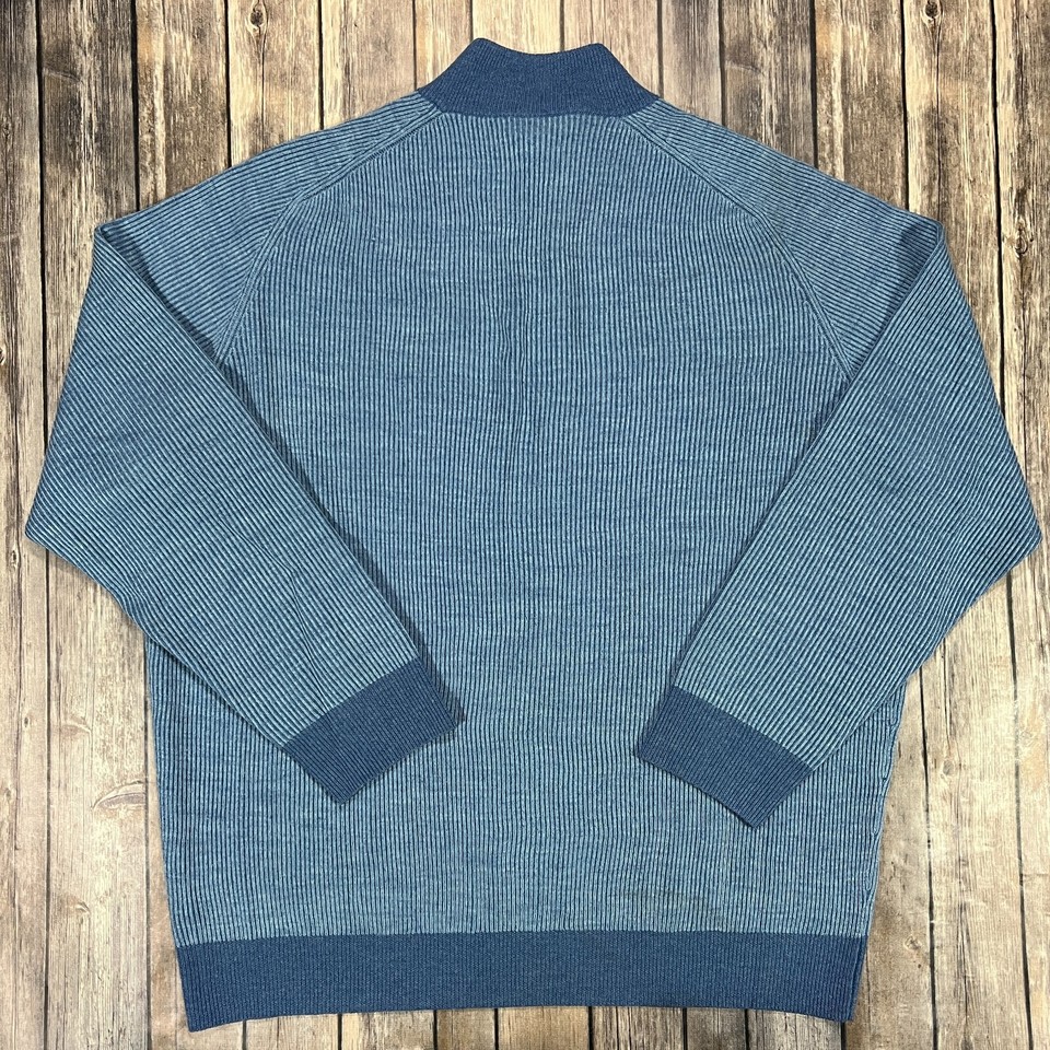 Peter Millar Quarter Zip Pullover Sweater XL Mens Blue Long Sleeve Golf