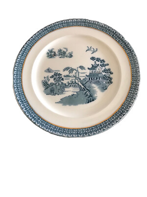 Vtg Gaudy Willow Pattern Pekin  9.75'' Plate Dinner Woods & Sons England