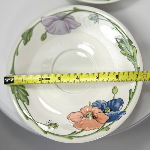 Villeroy and Boch Amapola (2) 7.25" Liner/Saucer (2) 6.5" Saucers Set of 4 - Picture 7 of 9