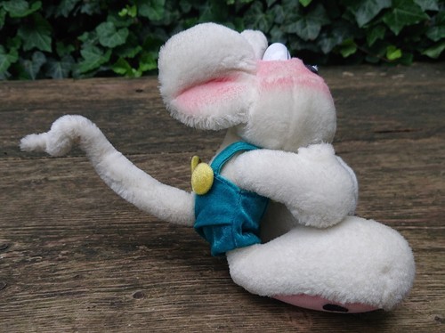 Blanc Diddl Souris Salopette Animal en Peluche Thomas Bande Dessinée 20 CM - Photo 4/12