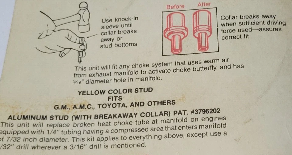 Dorman Help 76850 Replacement Caburetor Choke Tube for GM, Ford, Toyota, AMC etc - Image 4 of 4