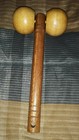 Vintage Wooden Back Massager Roller Rolling Balls with 9'' Handle — photo 2