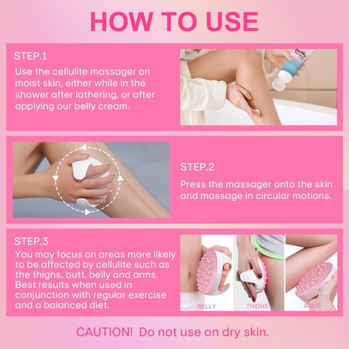 Belly Firming Cream with Anti-Cellulite Massager: Skin Tightening Cream - Picture 5 of 6