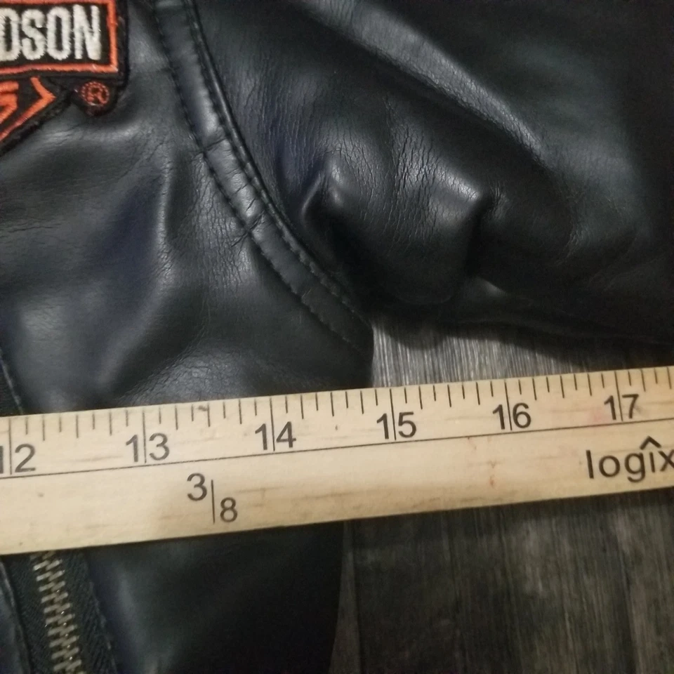 Vintage Harley Davidson Kids Size 4t jacket Born To Ride Zip Up (Flaws) - Image 3 of 4
