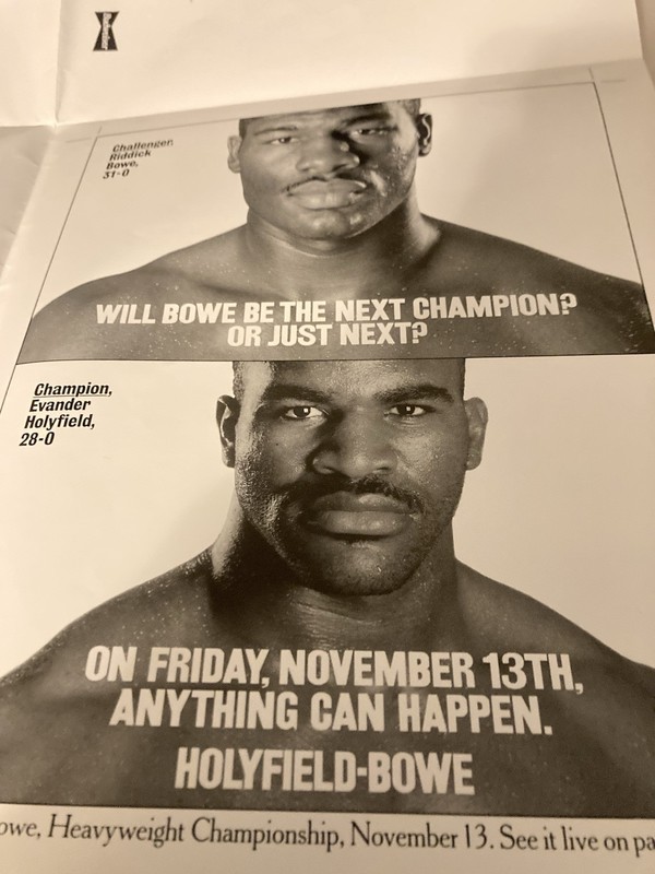 world heavyweight championship Holyfield Bowe Fight Press Kit. Nice