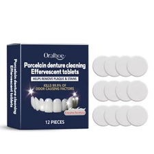 Title: Dental Orthodontic Retainer Cleaning Tablets Freshens Breath 12 Pieces