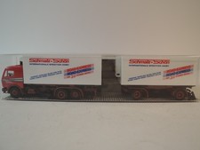 ++ K54 1/87 Albedo LKW Mercedes 2435 Kühlkoffer-Hängerzug Schmalz+Schön NEU OVP