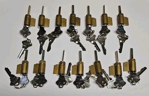 Marvin 5 pin Cylinders Cores Keyway w/Keys lot of 14