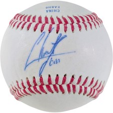 Christian Lopes Signed Baseball Texas Rangers Oakland A's Autograph Proof COA