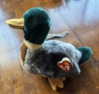 Ty Original Beanie Baby Buddy Jake 9" Large Mallard Duck Vintage 1998