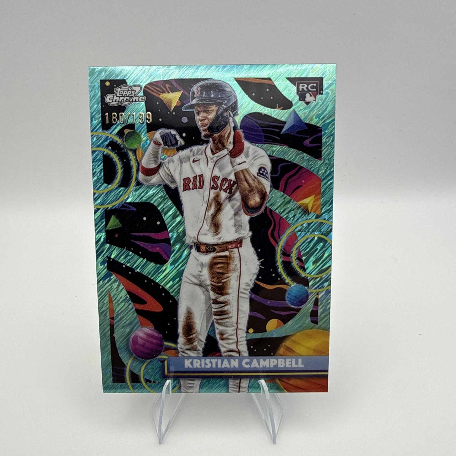 2025 Topps Cosmic Chrome- Kristian Campbell #47 Aqua Equinox Refractor /199 (RC)