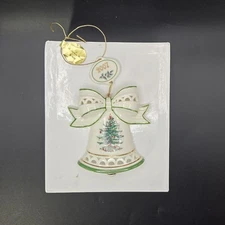 Spode Annual 2007 Christmas Tree Ornament porcelain Danbury Mint Bow Bell Holly