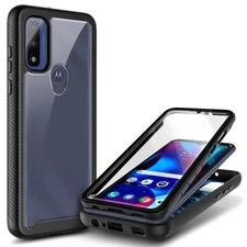 For Motorola Moto G Pure 2021, Full Body Phone Case w/ Built-In Screen Protector