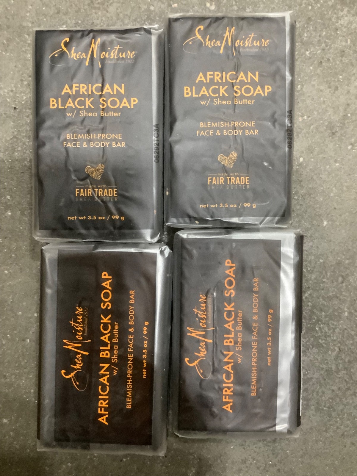 LOT (4) SHEA MOISTURE AFRICAN BLACK SOAP BLEMISH-PRONE FACE 