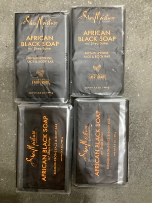 #ad LOT 4 SHEA MOISTURE AFRICAN BLACK SOAP BLEMISH PRONE FACE amp; BODY SOAP 3.5 OZ $17.99