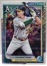 Tyler Soderstrom 2024 Bowman Mega Box Mojo Refractor #15 Oakland Athletics