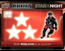 2021-22 Upper Deck Credentials #3S-5 Jack Roslovic Star of the Night: Third Star