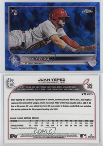 2022 Topps Chrome Sapphire Edition Juan Yepez #506 Rookie RC