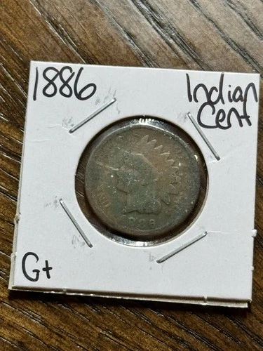 1886 Indian Head Cent Penny Good Better Date US 1c Type Coin (Raw18571)
