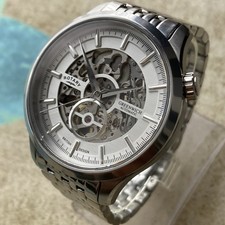 Rotary Watch GREENWICH Mens Automatic Skeleton Dial Sapphire Glass All Steel
