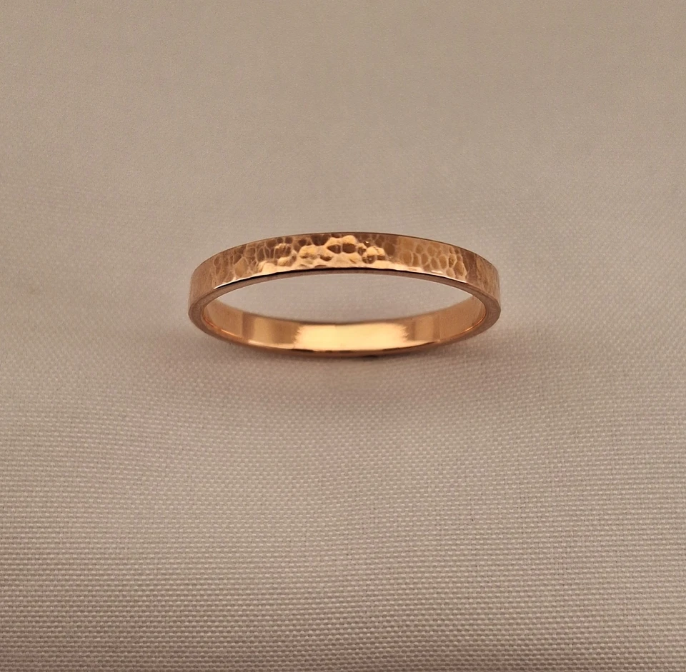 Faixa martelada de cobre polido tamanhos 4-14 - Imagem 2 de 3