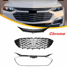 3pcs For 2019-2025 Chevrolet Chevy Malibu Front Upper Lower Grille Chrome Grill 3pcs For 2019-2025 Chevrolet Chevy Malibu Front Upper Lower Grille Chrome Grill