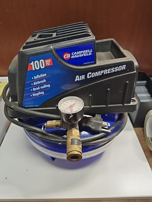 #ad Campbell Hausfeld Portable Air Compressor Pressure Gauge 100psi Quite Tested $40.00