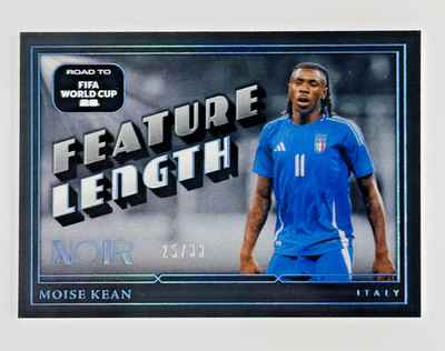 2026 Panini Noir World Cup Moise Kean Feature Length /30 Italy SSP Fiorentina