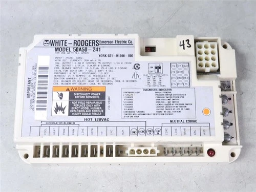 White Rodgers 50A50-241 Furnace Control Circuit Board YORK 031-01266-000 #43