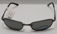 NEW Pacific Traders Polarized Sunglasses Glass Lenses Matte Dark Gun Metal Frame