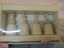 Vintage  Enesco 1985 Precious Moments 100641 4 Seasons Series Set Of 4 Thimbles 